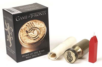 game of thrones hand of the king wax seal kit