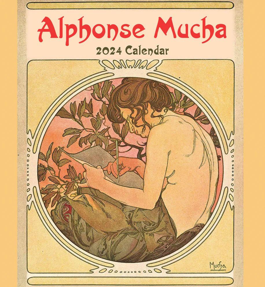 Alphonse Mucha 2024 Wall Calendar Pomegranate Science Fiction
