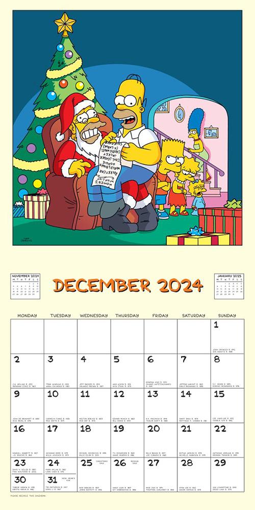 The Simpsons Wall Calendar 2024 Danilo Science Fiction Bokhandeln