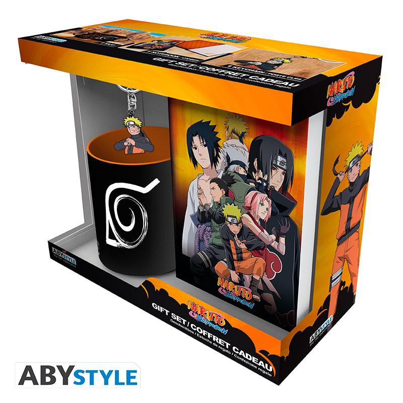 Naruto Gift Box Mug 320ml, Keyring PVC, Notebook - Abysse