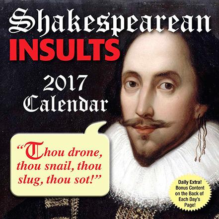 Shakespearean Insults 2017 Day-to-Day Calendar