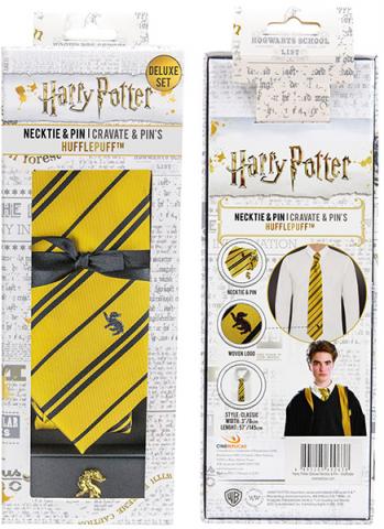 Tie & Metal Pin Deluxe Box Hufflepuff