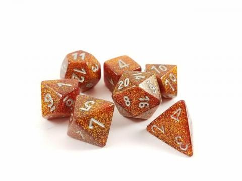 Glitter Gold/Silver (set of 7 dice)