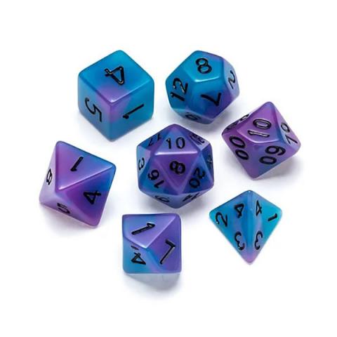 Fluorescent Blue & Purple - Numbers: Black