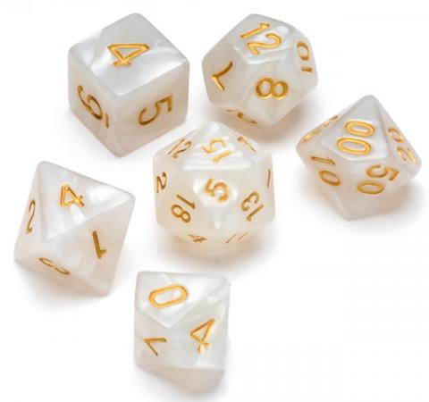 Pearl Series: White - Numbers: Gold