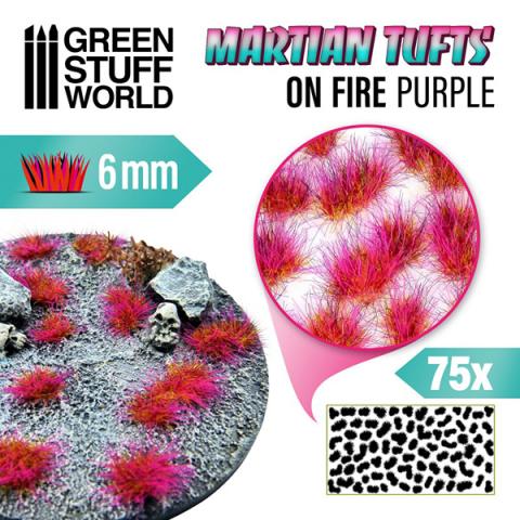 Martian Fluor Tufts - ON FIRE PURPLE