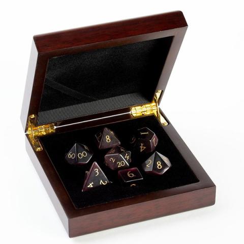 Cats Eye: Synthetic Dark Purple Dice Set