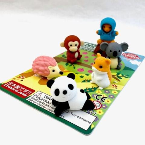 Animals in Forest Eraser Set