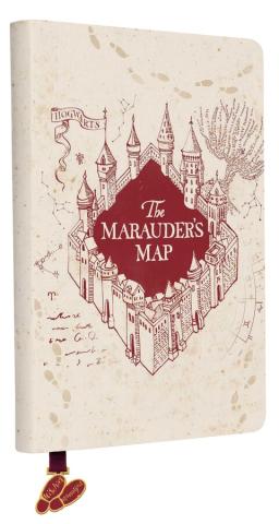 Marauder's Map Journal with Ribbon Charm