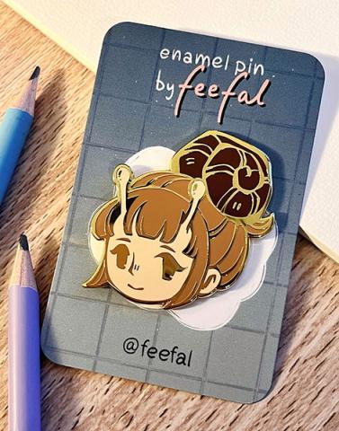 Snail Girl Enamel Pin