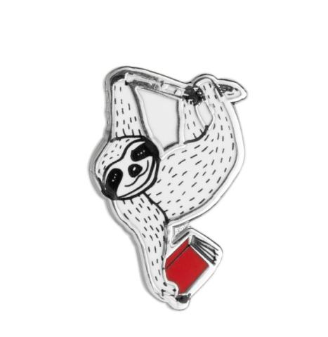 Book Sloth Pin