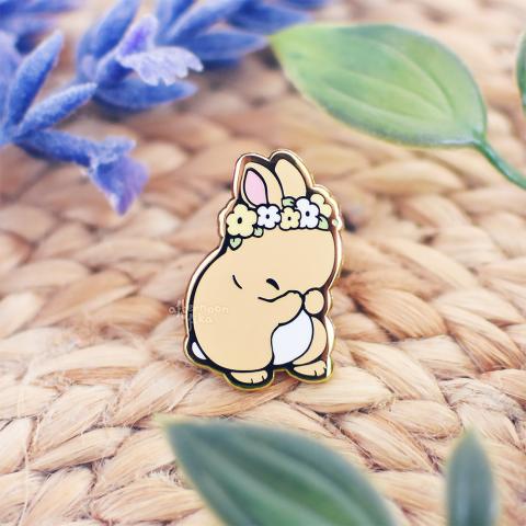 Enamel Pin: Botanical Bunny Yellow