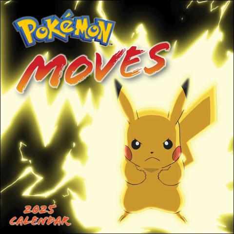 Pokémon Moves 2025 Wall Calendar