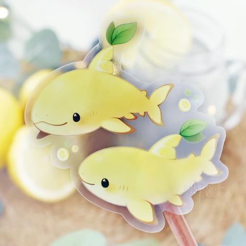 Lemon Shark Clear Sticker