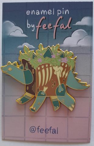 Dino Cube Enamel Pin