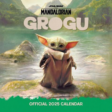 Star Wars Mandalorian Grogu 2025 Wall Calendar