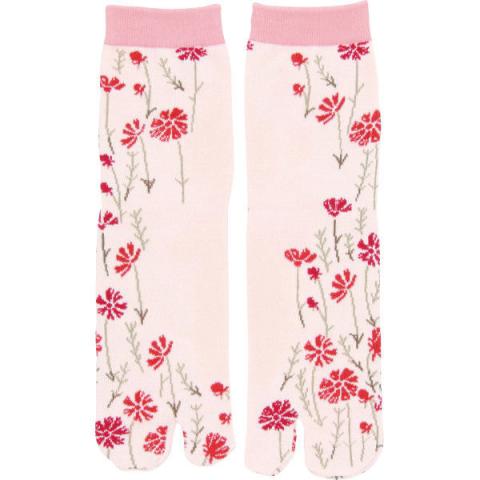 Socks Two-toe Tabi Cosmos (Flower Pink)