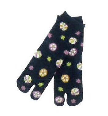 Socks Two-toe Tabi Ame (Circle Candy)