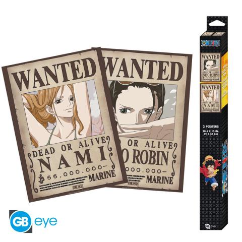 Wanted - Nami & Robin Set 2 Chibi Posters