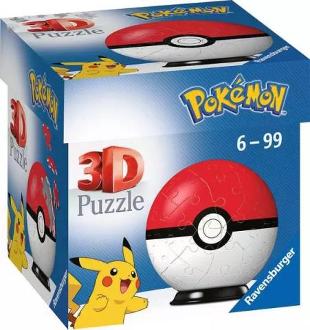 Pokémon Pokeball 3D Pussel 55 Bitar (Red)