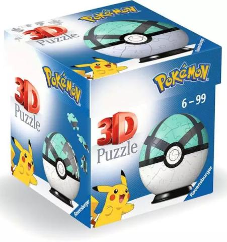 Pokémon Pokeball 3D Pussel 55 Bitar (Light Green)