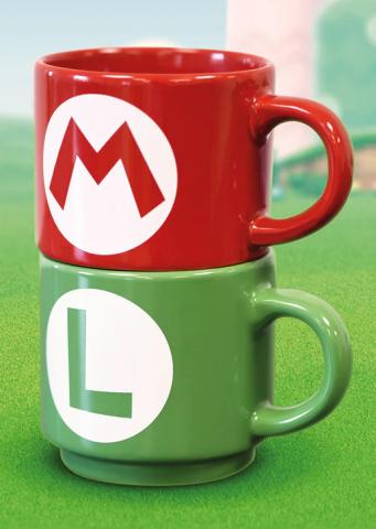 Mario & Luigi Initials Stackable 2 Mug Set