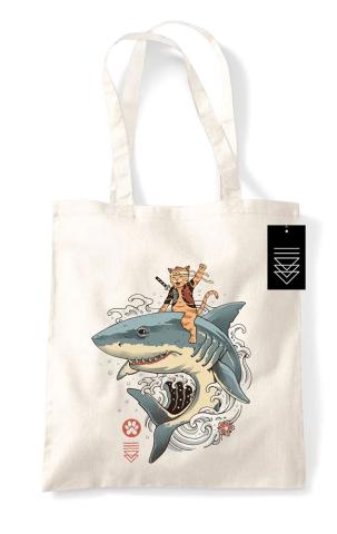 Catana Shark Natural Tote Bag