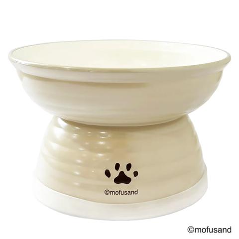 Cat Food Bowl - Shark Nyan Beige