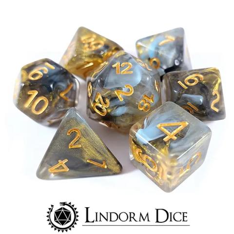 Crow's feather set of 7 Dice