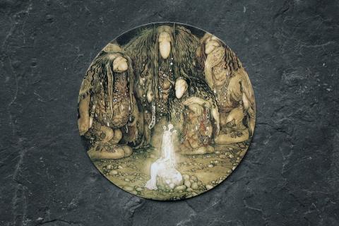 Single Vinyl Sticker  - The Princess And Troll Brothers by John Bauer