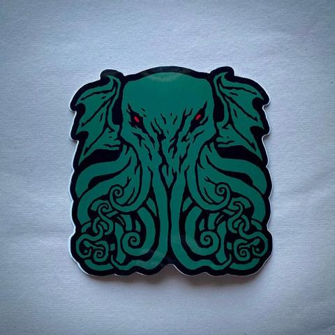 Single Vinyl Sticker  - Cthulhu w/ Tentacles & Spread Wings