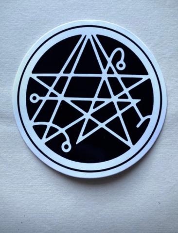 Single Vinyl Sticker  - Necronomicon Gate (White Lines)