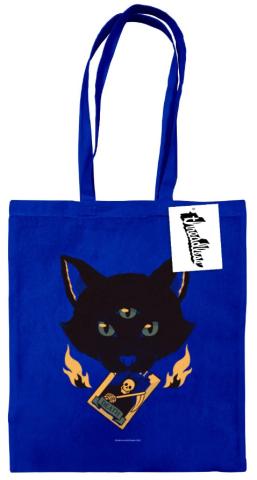 Cat Tarot Death Blue Tote Bag