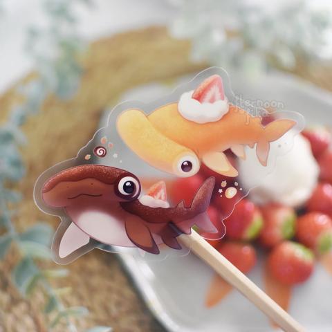 Rollcake Hammerhead Shark Clear Sticker