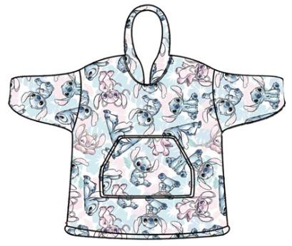 Stitch & Angel Oversized Adult Fleece Poncho