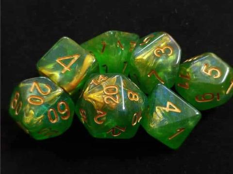 Ancient glade set of 7 Dice