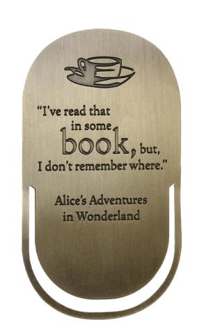 Metal Bookmark Alice in Wonderland