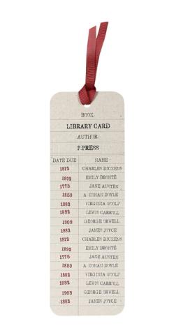 Paper Bookmark Library Card