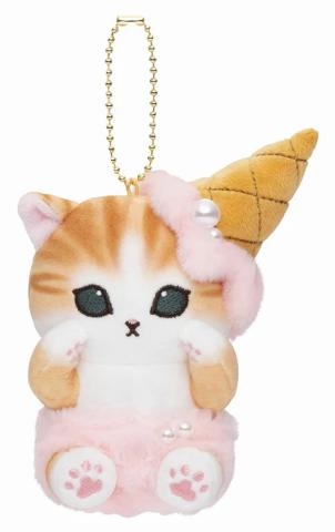 Plush Keychain: Ice Nyan Mascot - Ichigo