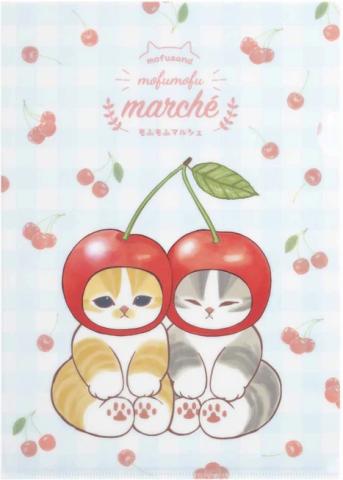 A4 Clear Folder - Cherry Kittens