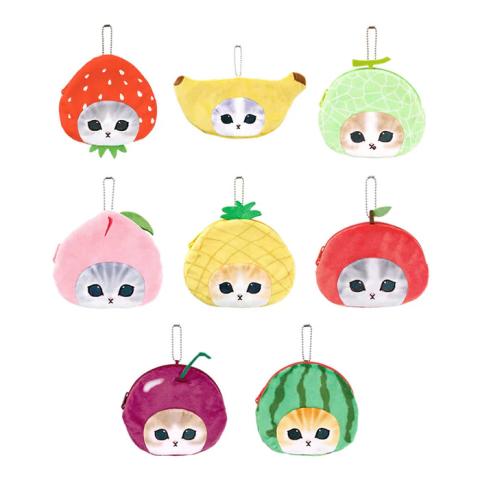 Plush Keychain: Kitten Fruit Head Pouch Mascot (Blind Pack)