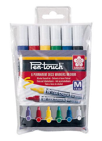 Pen-Touch Medium Set 6 Colours