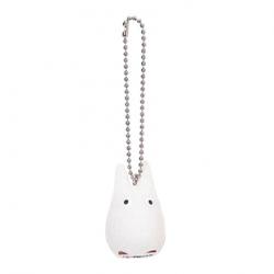 Flocking Key Chain Small White Totoro