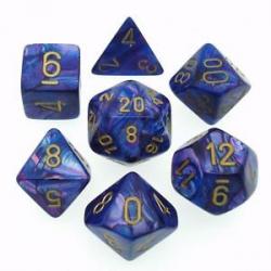 Lustrous Purple/Gold (set of 7 dice)