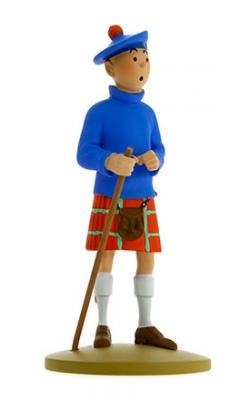 Figur 12 cm resin Tintin med kilt