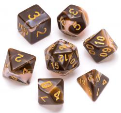 Marble Series: Chocolate & Cream - Numbers: Gold