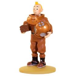 Figur 12 cm resin Tintin i dykardräkt