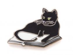 Bookstore Cat Pin