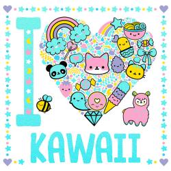 I heart Kawaii - målarbok