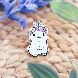 Enamel Pin: Botanical Bunny Lilac